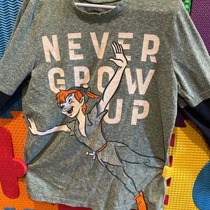 Boys Disney Peter Pan never grow up t shirt